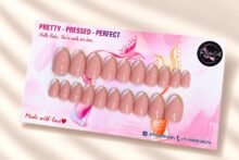Twinkle Tip press-on nails by The Belle Coats, twenty nails on a card