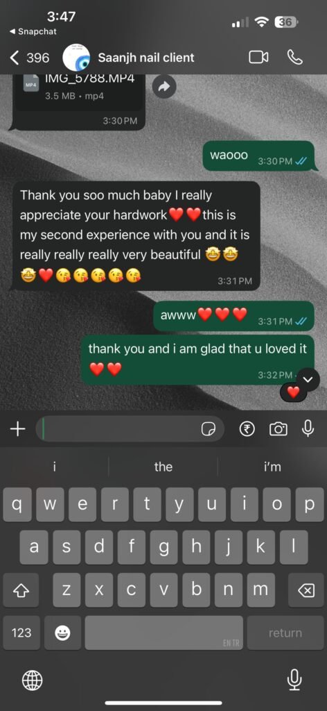 A message from a Belle Coats customer